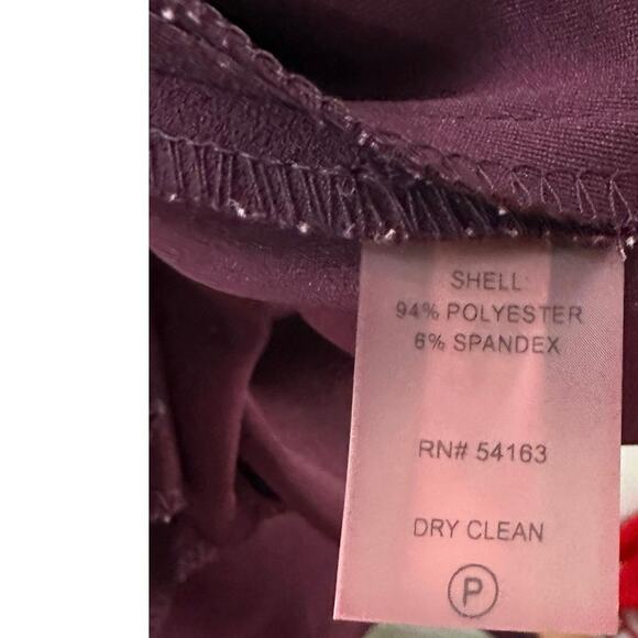 CALVIN KLEIN Sleeveless Blazer Dress Purple Stretch SIZE PETITE 6 SMALL Career - Picture 4 of 10